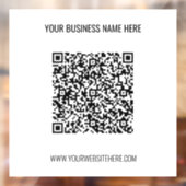 Autocollant Pour Fenêtre Nom de code QR personnalisé Site Web Clôture de fe (Feuille 2)