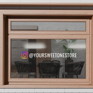 Autocollant Pour Fenêtre Nom de compte Instagram Fenêtre l Autocollant de m