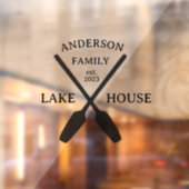 Autocollant Pour Fenêtre Nom de famille personnalisé Lake House (Feuille 2)