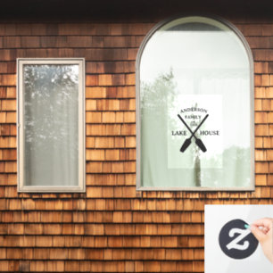Autocollant Pour Fenêtre Nom de famille personnalisé Lake House