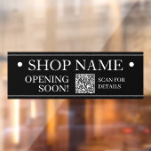 Autocollant Pour Fenêtre Nom de la boutique Ouverture imminente Générer le  (Feuille 2)