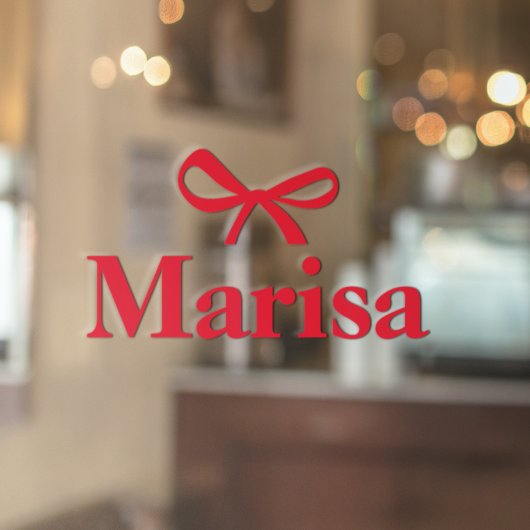 Autocollant Pour Fenêtre Nom de la mâchoire rose personnalisée