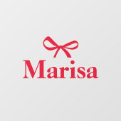 Autocollant Pour Fenêtre Nom de la mâchoire rose personnalisée (Feuille)