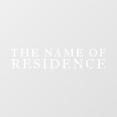 Autocollant Pour Fenêtre Nom de la résidence (Feuille)