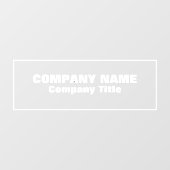 Autocollant Pour Fenêtre Nom de l'entreprise (Feuille)