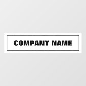 Autocollant Pour Fenêtre Nom de l'entreprise (Feuille)