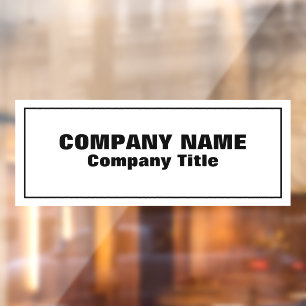Autocollant Pour Fenêtre Nom de l'entreprise