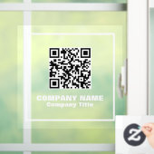 Autocollant Pour Fenêtre Nom de l'entreprise et code QR (Maison)