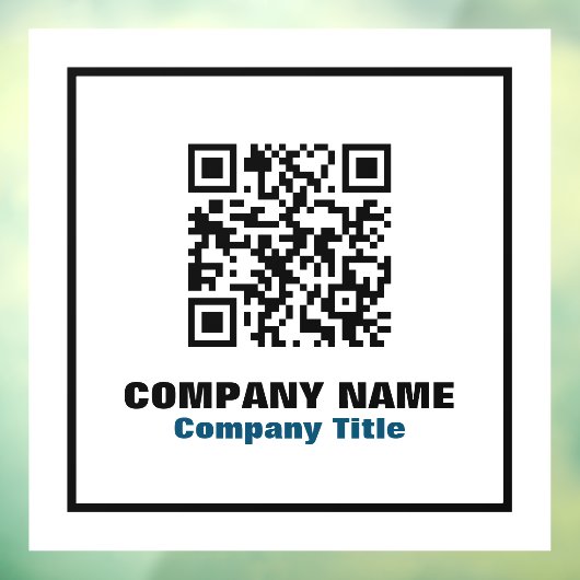 Autocollant Pour Fenêtre Nom de l'entreprise et code QR (Feuille 3)