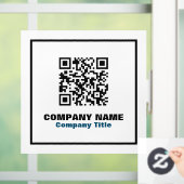 Autocollant Pour Fenêtre Nom de l'entreprise et code QR (Maison)