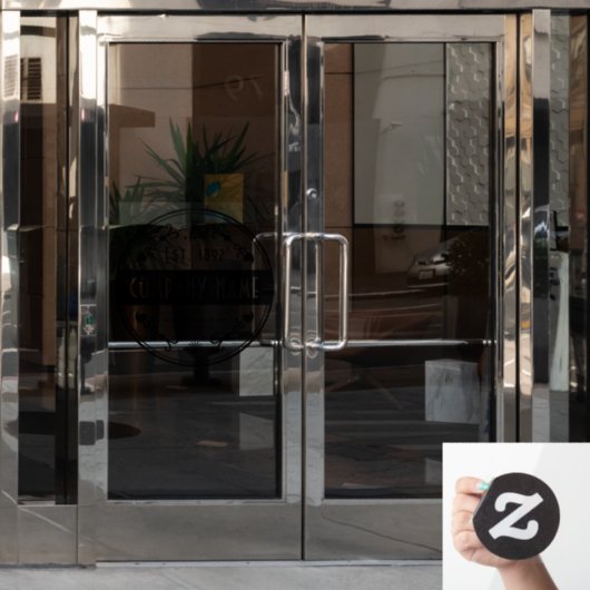 Autocollant Pour Fenêtre Nom de l'entreprise établie, Décoratif (Porte de bureau)