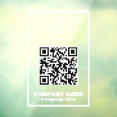 Autocollant Pour Fenêtre Nom de l'entreprise, logo et code QR (Feuille 3)