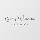 Autocollant Pour Fenêtre Nom de l'entreprise Script de signature élégant (Feuille)