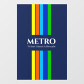 Autocollant Pour Fenêtre Nom de l'entreprise Urban Modern Vertical Stripes (Feuille)