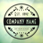 Autocollant Pour Fenêtre Nom d'entreprise établi, Décoratif  (Feuille 3)