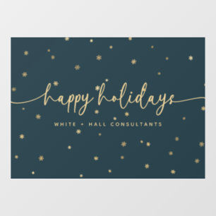 Autocollant Pour Fenêtre Nom d'entreprise Moderne Minimaliste Joyeuses Fête