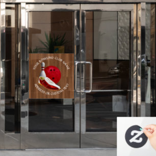 Autocollant Pour Fenêtre Nom du club de bowling Propriétaire du club de bo