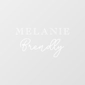 Autocollant Pour Fenêtre Nom du monogramme | Élégant minimum (Feuille)