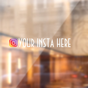 Autocollant Pour Fenêtre Nom d'utilisateur Instagram personnalisé Décor de 