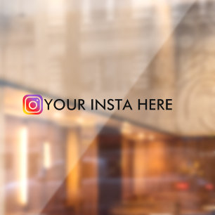 Autocollant Pour Fenêtre Nom d'utilisateur Instagram personnalisé pour entr