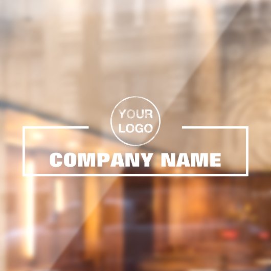 Autocollant Pour Fenêtre Nom et logo de l'entreprise (Feuille 2)