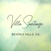 Autocollant Pour Fenêtre Nom moderne personnalisé de la résidence (Feuille 3)