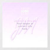 Autocollant Pour Fenêtre Nom professionnel et Modèle Slogan | Violet clair (Feuille)