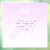 Autocollant Pour Fenêtre Nom professionnel et Modèle Slogan | Violet clair (Feuille 3)