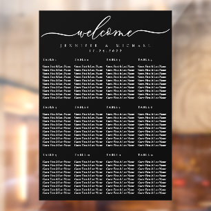 Autocollant Pour Fenêtre Nombres modernes pour table Bienvenue au mariage