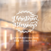 Autocollant Pour Fenêtre Noms de bienvenue du script de bénédictions de Noë (Feuille 2)