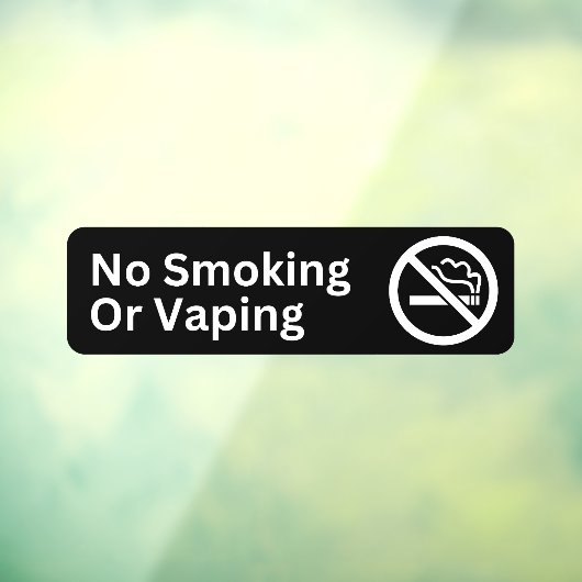 Autocollant Pour Fenêtre Non Fumer Non Vapeur Vapin Storefront Decal (Feuille 3)