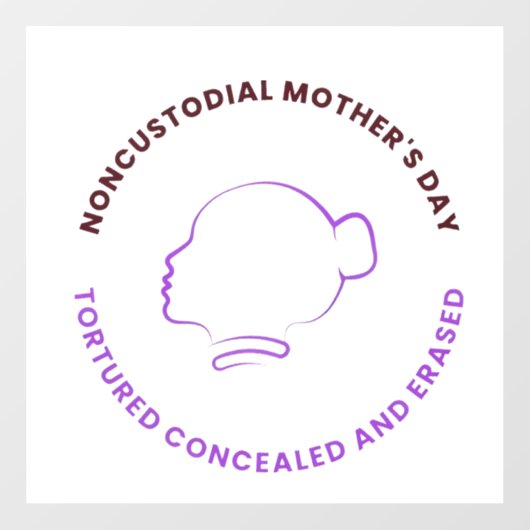 Autocollant Pour Fenêtre Noncustodial Mother's Day Decal (Feuille)
