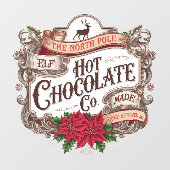 Autocollant Pour Fenêtre North Ple chocolat chaud (Feuille)