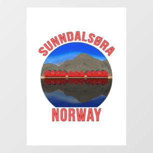 Autocollant Pour Fenêtre Norvège Sunndalsøra Voyage Norvège