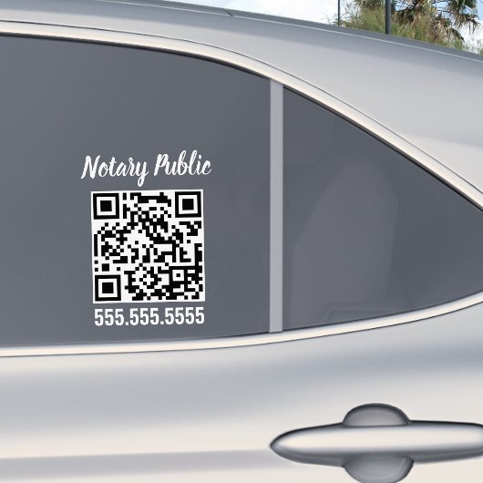Autocollant Pour Fenêtre Nota moderne public Script Business QR Code