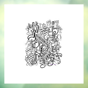 Autocollant Pour Fenêtre Notes de musique