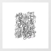 Autocollant Pour Fenêtre Notes musicales (Feuille)