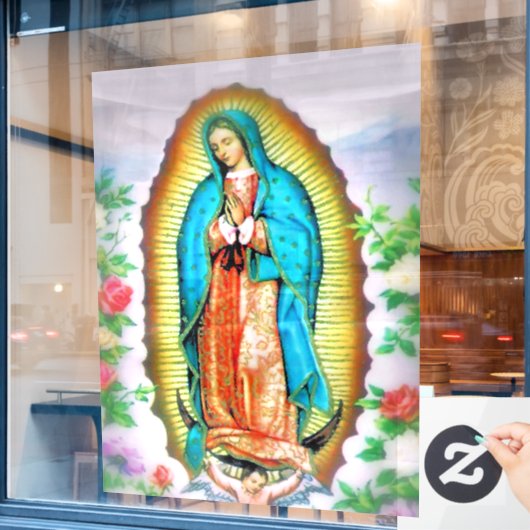 Autocollant Pour Fenêtre Notre-Dame de Guadalupe (Fenêtre de café)