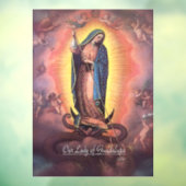 Autocollant Pour Fenêtre Notre Dame de Guadalupe Rev12 (Feuille 3)