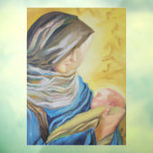 Autocollant Pour Fenêtre Notre Dame du Silence tenant le bébé Jésus (Feuille 3)