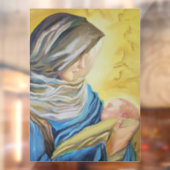 Autocollant Pour Fenêtre Notre Dame du Silence tenant le bébé Jésus (Feuille 2)