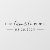 Autocollant Pour Fenêtre Notre Mariage préféré Miroir Decal (Feuille)