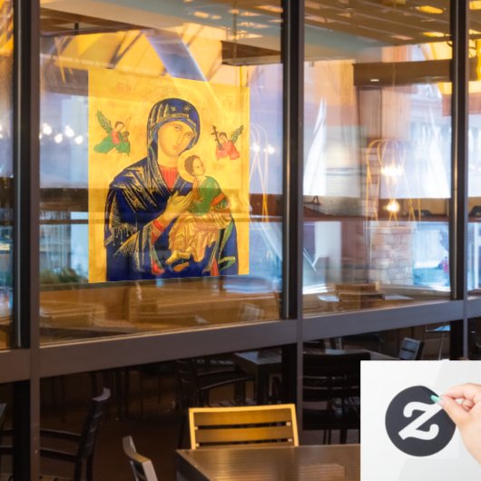 Autocollant Pour Fenêtre Notre mère de l'aide perpétuelle (Fenêtre du restaurant)