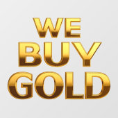 Autocollant Pour Fenêtre Nous achetons Gold Precious Metals Shop (Feuille)