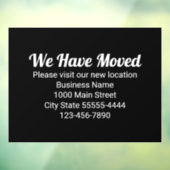 Autocollant Pour Fenêtre Nous Avons Déménagé S'Il Vous Plaît Visitez Notre  (Feuille 3)