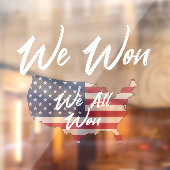 Autocollant Pour Fenêtre Nous avons gagné (Feuille 2)