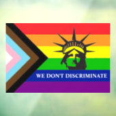 Autocollant Pour Fenêtre Nous Ne Discriminons Pas", Une Entreprise LGBT Gay (Feuille 3)