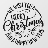 Autocollant Pour Fenêtre Nous vous souhaitons un joyeux Noël Entreprise (Feuille)