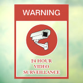 Autocollant Pour Fenêtre NOUVEAUTÉ ! Avertissement de sécurité de surveilla (Feuille 3)