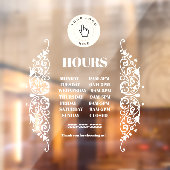 Autocollant Pour Fenêtre NOUVEAUTÉ ! Clôture des heures du magasin - Rectan (Feuille 2)